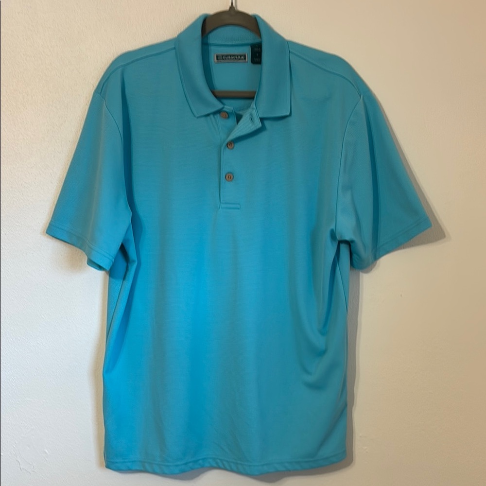 Cubavera large Aqua Polo Shirt